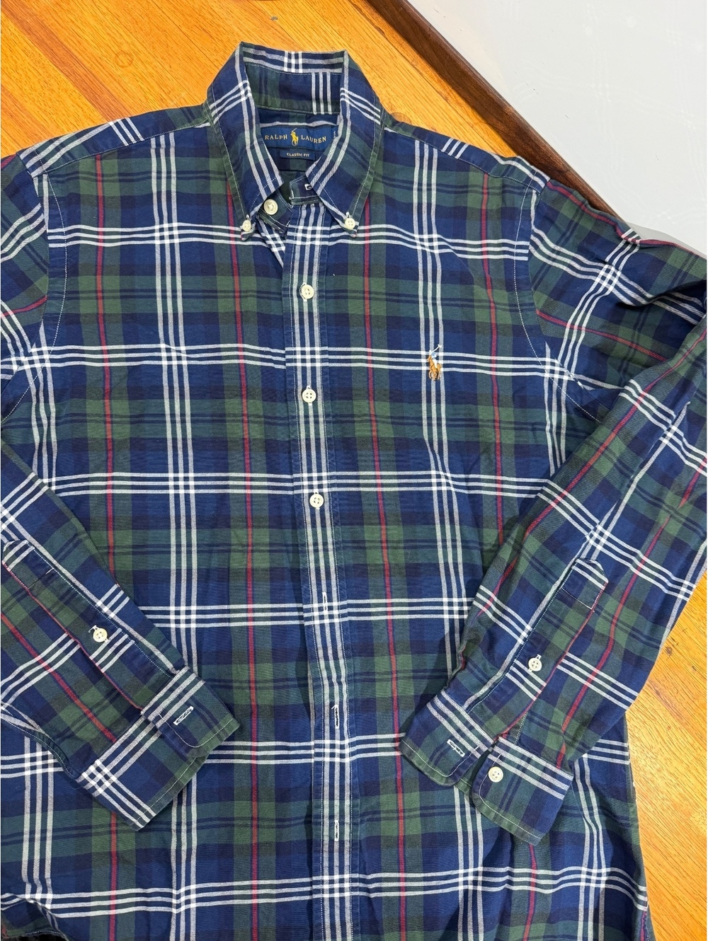 Polo Ralph Lauren Shirt Mens S Classic Fit multicolor pony Plaid  LS